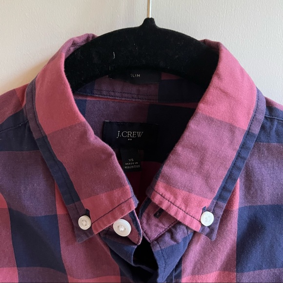 J. Crew Men’s Plaid Button Down (Red/Navy) - Picture 5 of 5